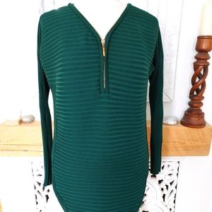 Tunic Knit Top Green Women's Size L
